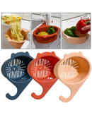 Cesta de Drenagem para Pia em Forma de Gato Organizador Multifuncional para Cozinha