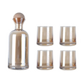 Conjunto Luxo com 1 Jarra e 4 Copos de Vidro