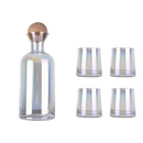 Conjunto Luxo com 1 Jarra e 4 Copos de Vidro
