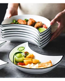 Conjunto de Louça de Cerâmica Formato Lua com 5 Peças