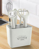 Conjunto de Utensílios de Cozinha em Aço Inoxidável Descascador Faca e Tesoura