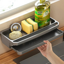 Escorredor de Pia com Suporte de Esponja Antiferrugem e Porta-Objetos