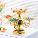 Centro Decorativo Multinível de Crystal - Rotatório 360°