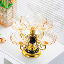 Centro Decorativo Multinível de Crystal - Rotatório 360°